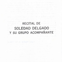 Program for the theatrical production, En compañía de Soledad