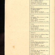 Program for the theatrical production, La pérgola de las flores