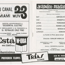 Program for the production, "Acapulco Madame"