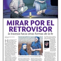 Newspaper clipping for the theatrical production, La Travesía