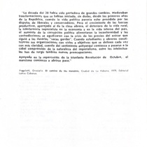 Program for the theatrical production, Pachenco vivo o muerto