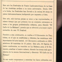 Program for the theatrical production, La pérgola de las flores