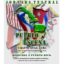 Poster for the theater festival, Jornada Teatral Pueblo Escena