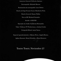 Program for the Premio Garza 2007