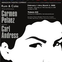 Poster for the theatrical production, Rum and Coke