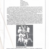 Program for the theatrical production, La hija de las flores