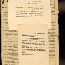 Program for the theatrical production, Pato macho