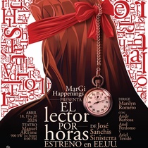 Poster for the theatrical production, El lector por horas