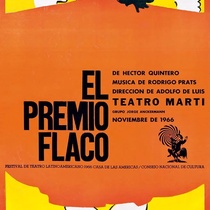 Poster for the theatrical production, El premio flaco