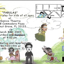 Postcard for the theatrical production, Fabulas: A Children's Play