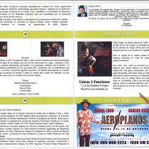 Program for the theatrical production, Cuba material