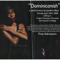 Poster for the performance, Dominicanish