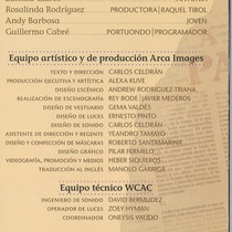 Program for the theatrical production, papier mâché