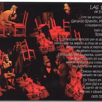 Postcard for the theatrical production, Las sillas