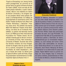 Program for the theatrical production, La muerte de un viajante