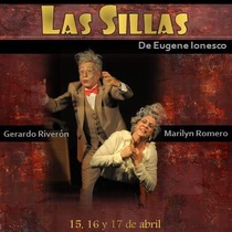 Poster for the theatrial production, Las sillas