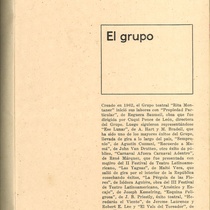 Program for the theatrical production, La pérgola de las flores