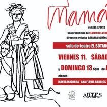 Postcard for the theatrial production, Mamá