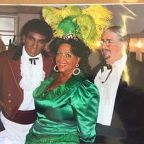 Photograph of the theatrical production, Maria la O, with actors in blackface
