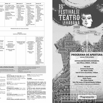 Programming guide for the theater festival, 18 Festival de Teatro de La Habana