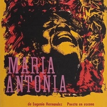 Poster for the theatrical production, María Antonia