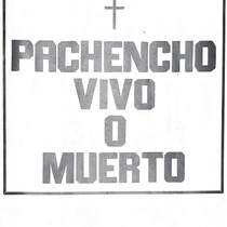 Program for the theatrical production, Pachenco vivo o muerto