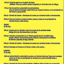 Program for the festival, Festival internacional Hispano de Narración Oral Miami Cuenta 2007