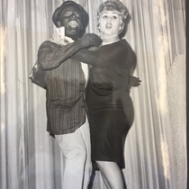 Photograph of Norma Zúñiga and Néstor Cabell in blackface