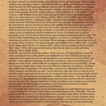 Program for the theatrical production, Manteca