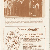 Program for the production, "25 Años" (25 Years)